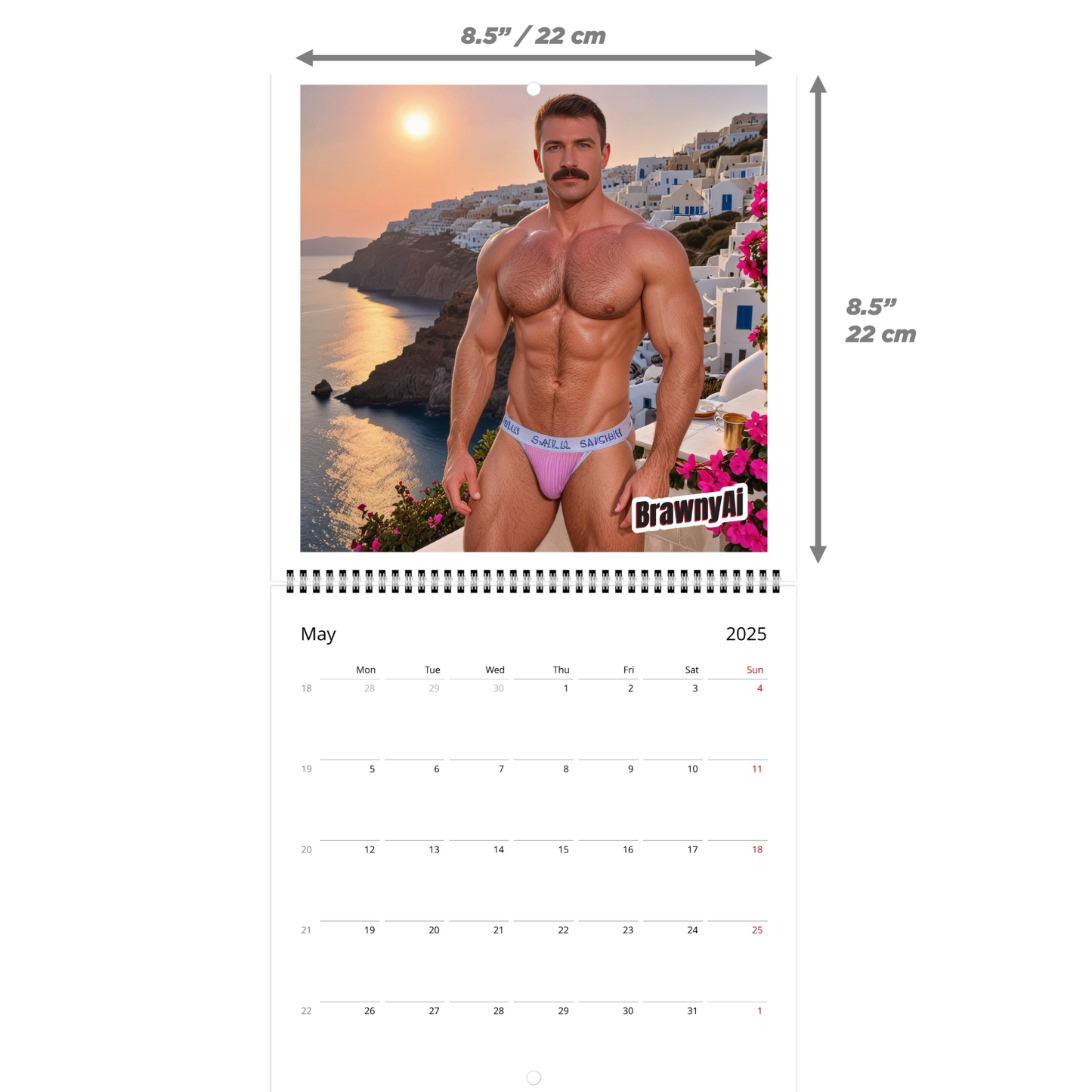 2025 BrawnyAI Calendar: A Year with Digital Hunks in World’s Top Destinations (US & CA)