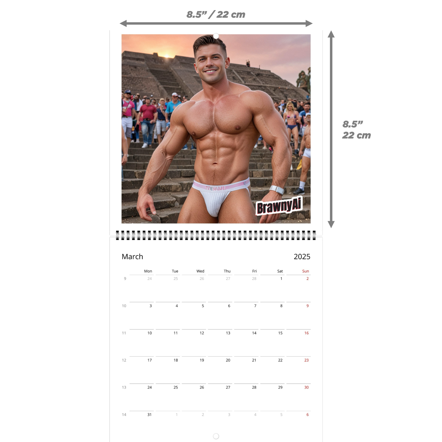 2025 BrawnyAI Calendar: A Year with Digital Hunks in Latin America’s Top Destinations (US & CA)