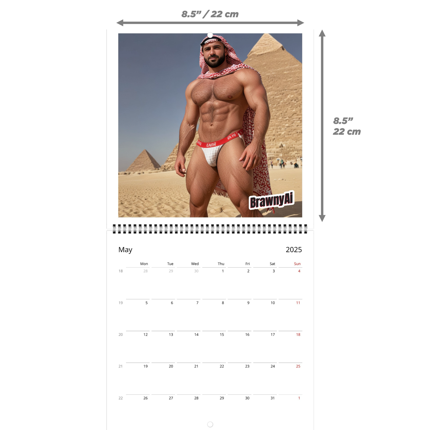 2025 BrawnyAi Calendar: A Year with Digital Hunks in the Middle East’s Top Destinations (US & CA)