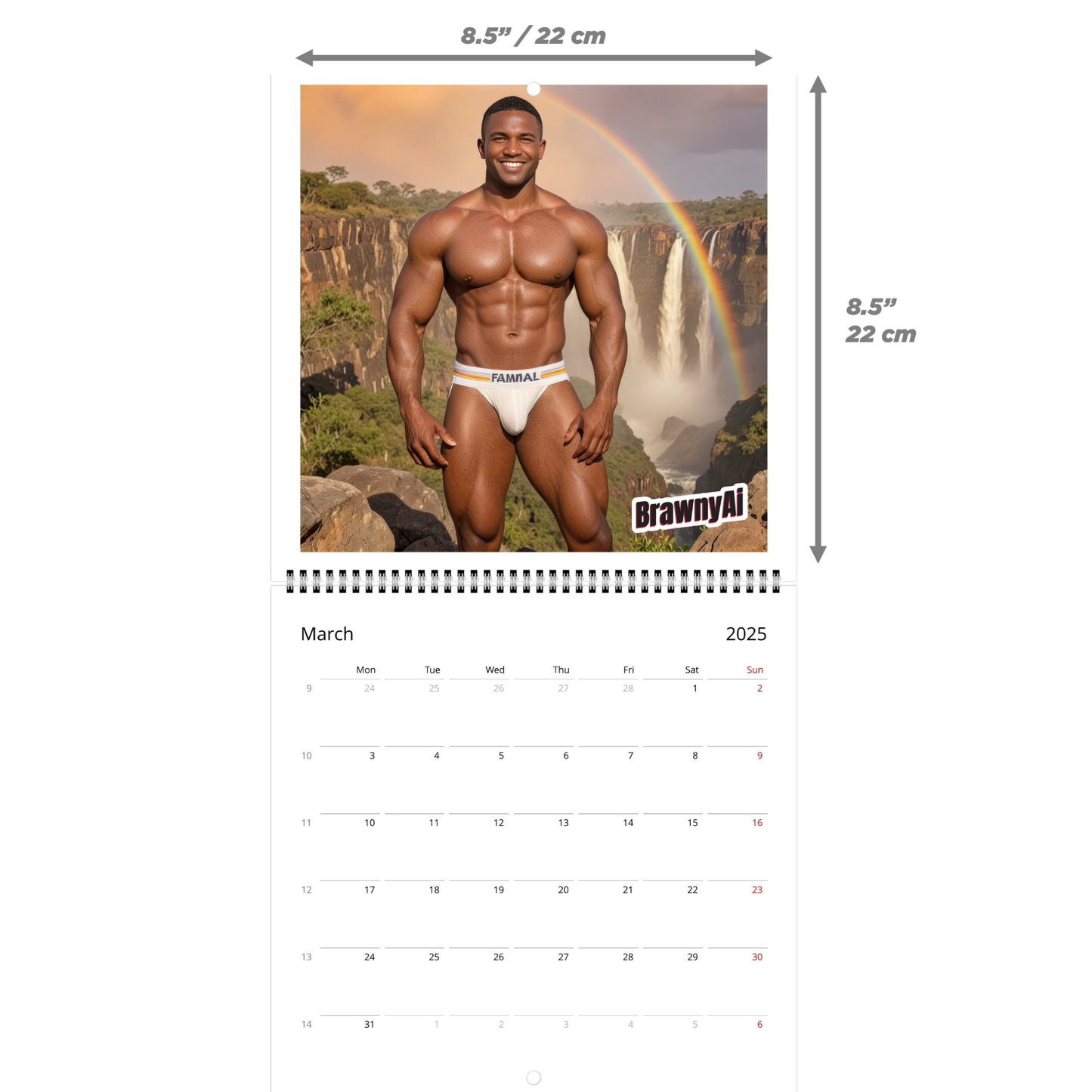 2025 BrawnyAI Calendar: A Year with Digital Hunks in Africa’s Top Destinations (US & CA)