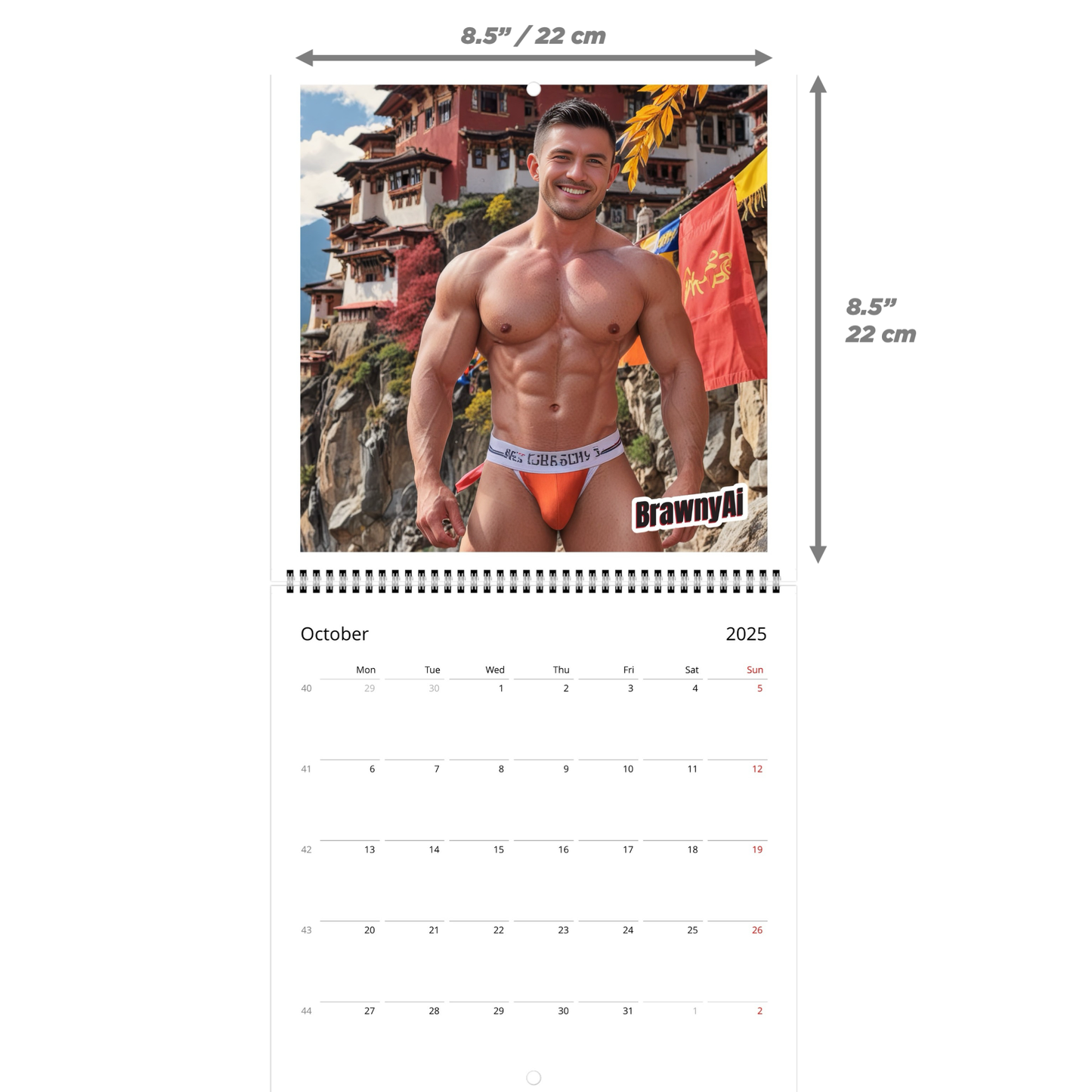 2025 BrawnyAI Calendar: A Year with Digital Hunks in Asia’s Top Destinations (US & CA)