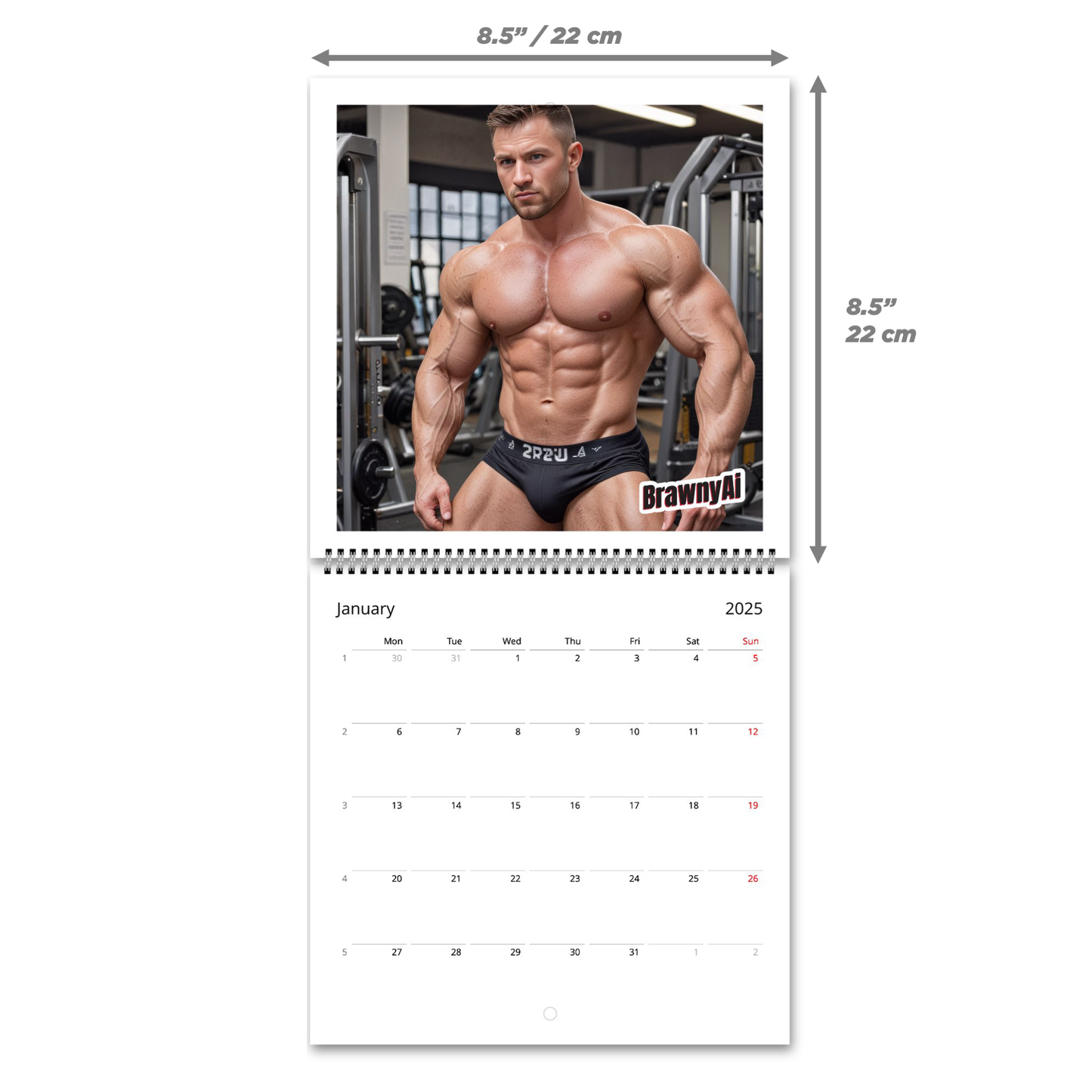 BrawnyAi 2025 Digital Hunks Calendar (US & Canada)