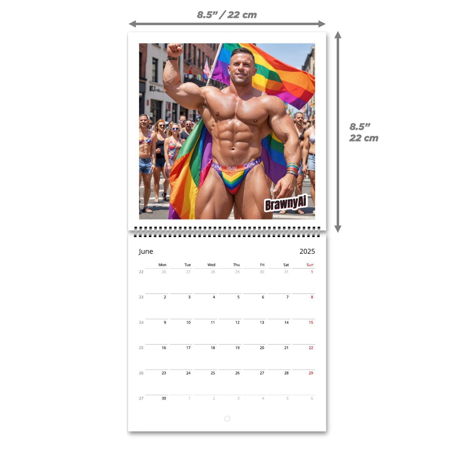 BrawnyAi 2025 Digital Hunks Calendar (US & Canada)