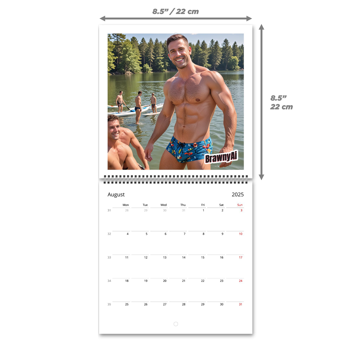 BrawnyAi 2025 Digital Hunks Calendar (US & Canada)